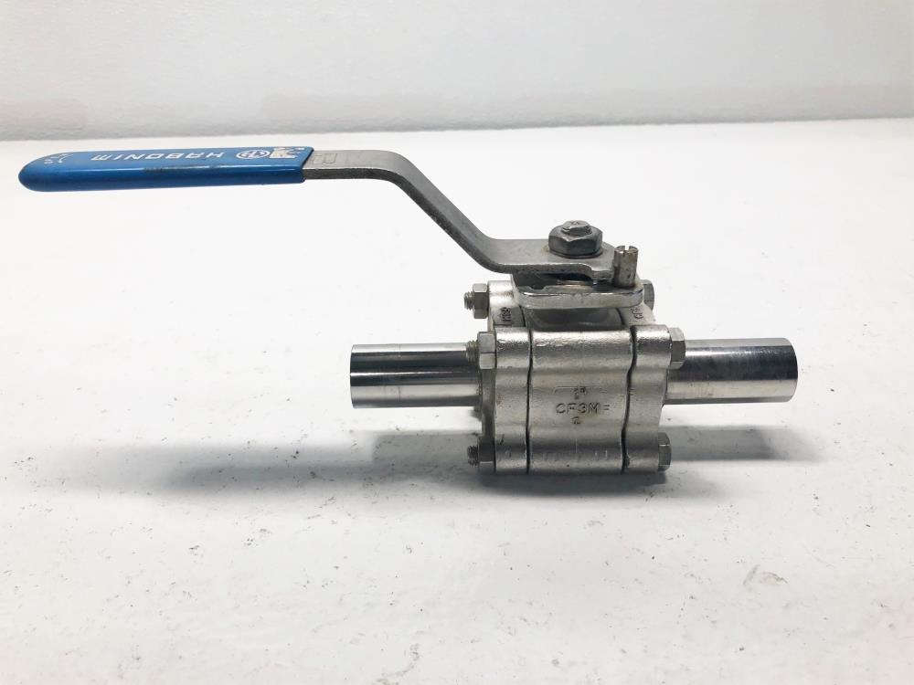 Habonim 1” Weld Sanitary Ball Valve, Stainless, #48-6666AT/ETO-E32